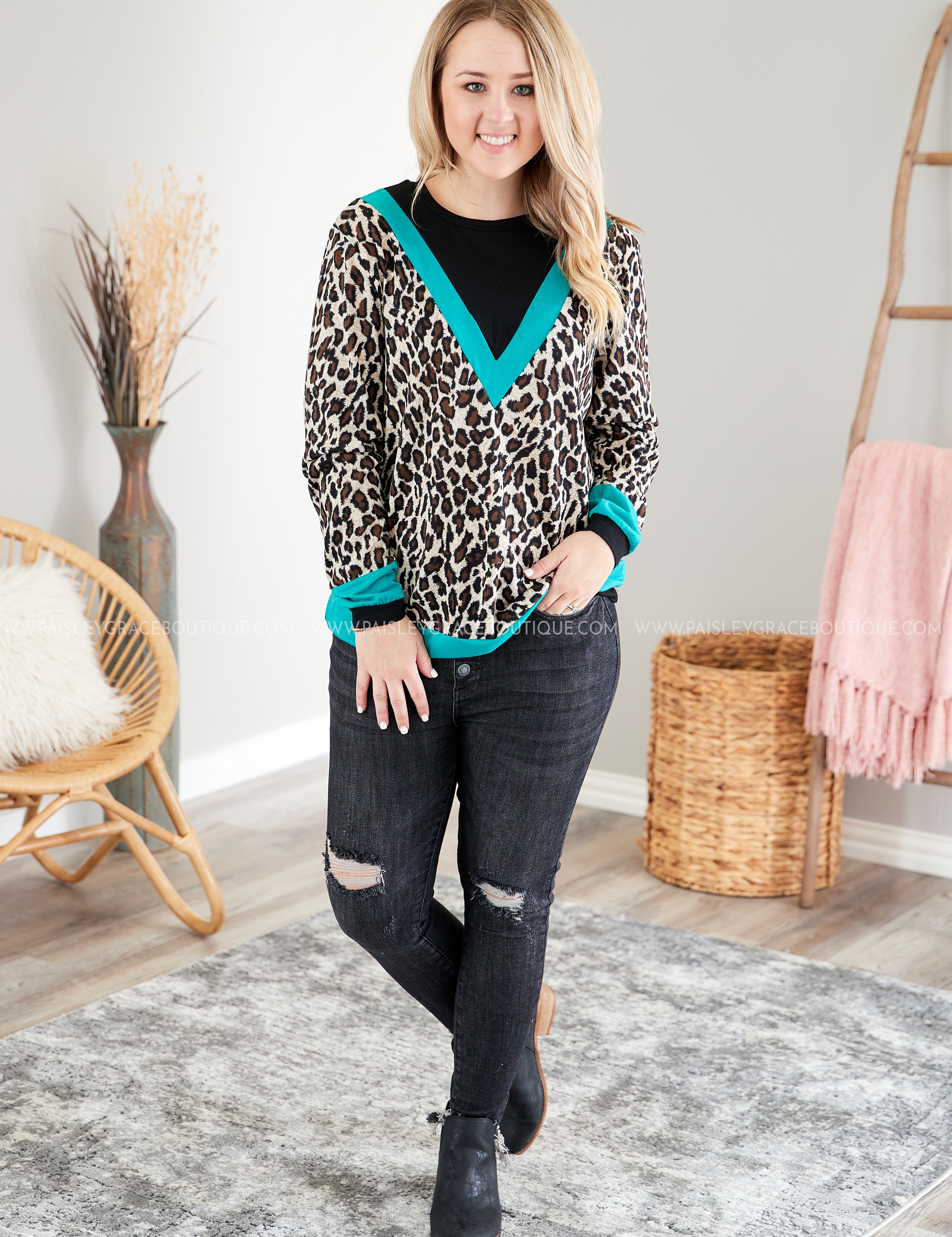 I'm All Yours Top- TURQUOISE- LAST ONES FINAL SALE