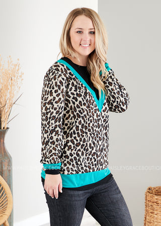 I'm All Yours Top- TURQUOISE- FINAL SALE