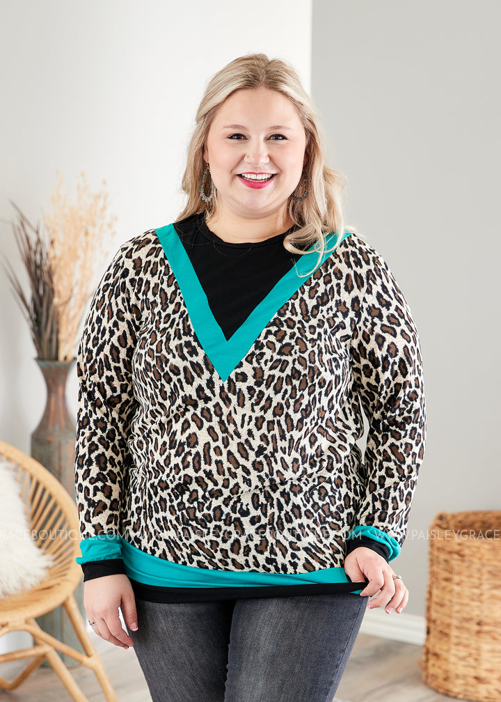 I'm All Yours Top- TURQUOISE- FINAL SALE