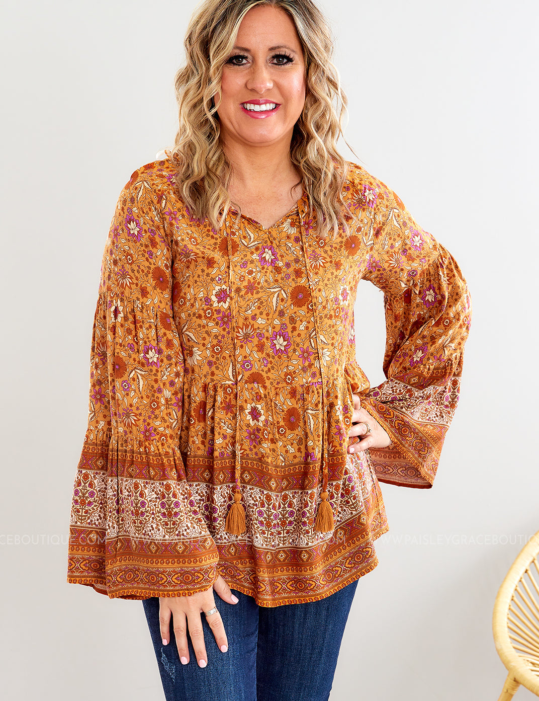 Painted Inspiration Top - Rust - LAST ONES FINAL SALE