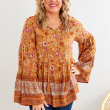 Painted Inspiration Top - Rust - LAST ONES FINAL SALE