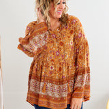 Painted Inspiration Top - Rust - LAST ONES FINAL SALE