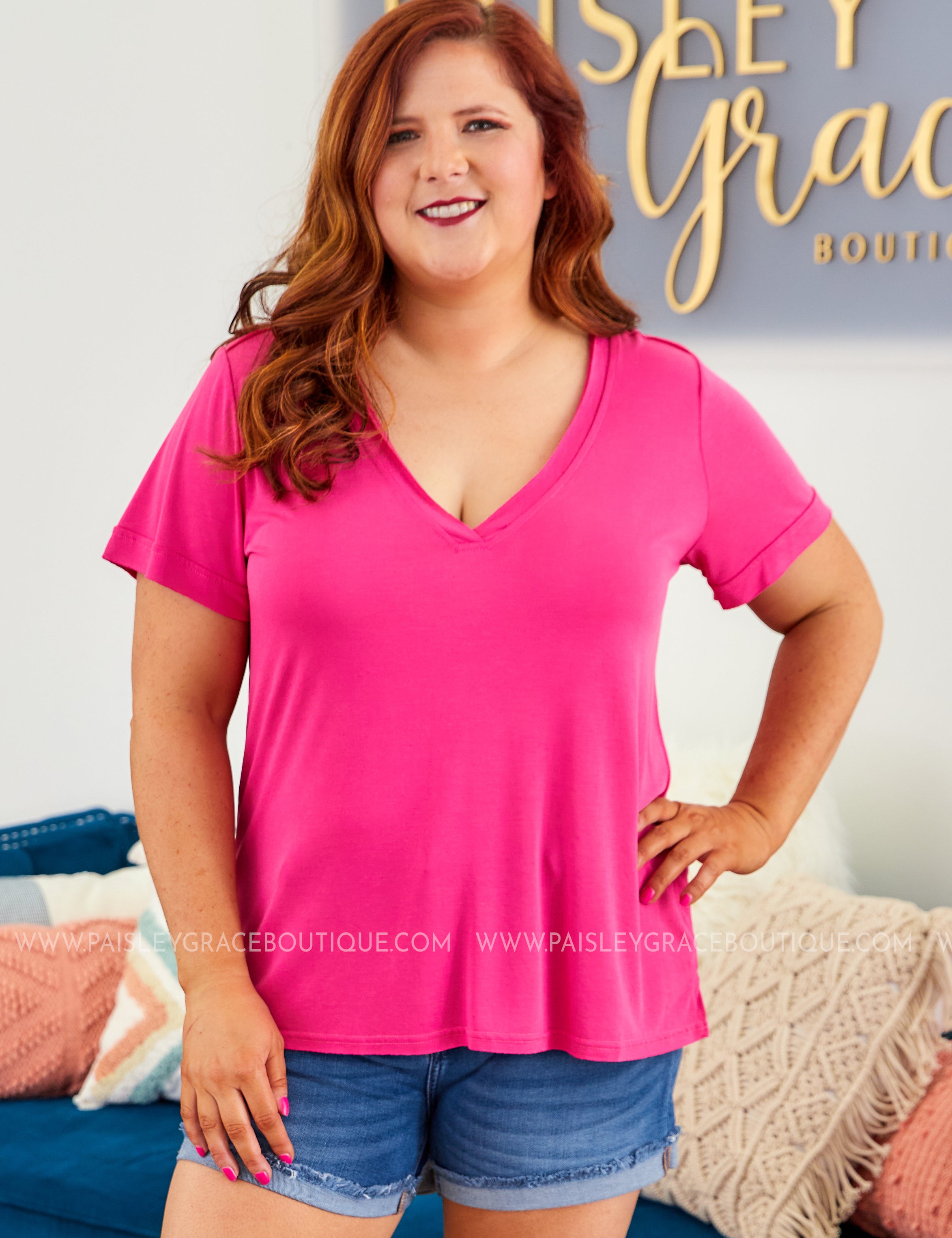 Renewed Top by POL - FUCHSIA - LAST ONES FINAL SALE