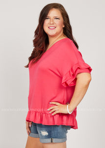 Touch Of Sass Top-HIBISCUS  - FINAL SALE