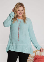 Load image into Gallery viewer, Laced With Love Sweater-ICE BLUE - FINAL SALE
