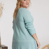 Laced With Love Sweater-ICE BLUE - LAST ONES FINAL SALE