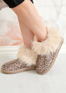 Frost Booties By Very G - Taupe Leopard - FINAL SALE