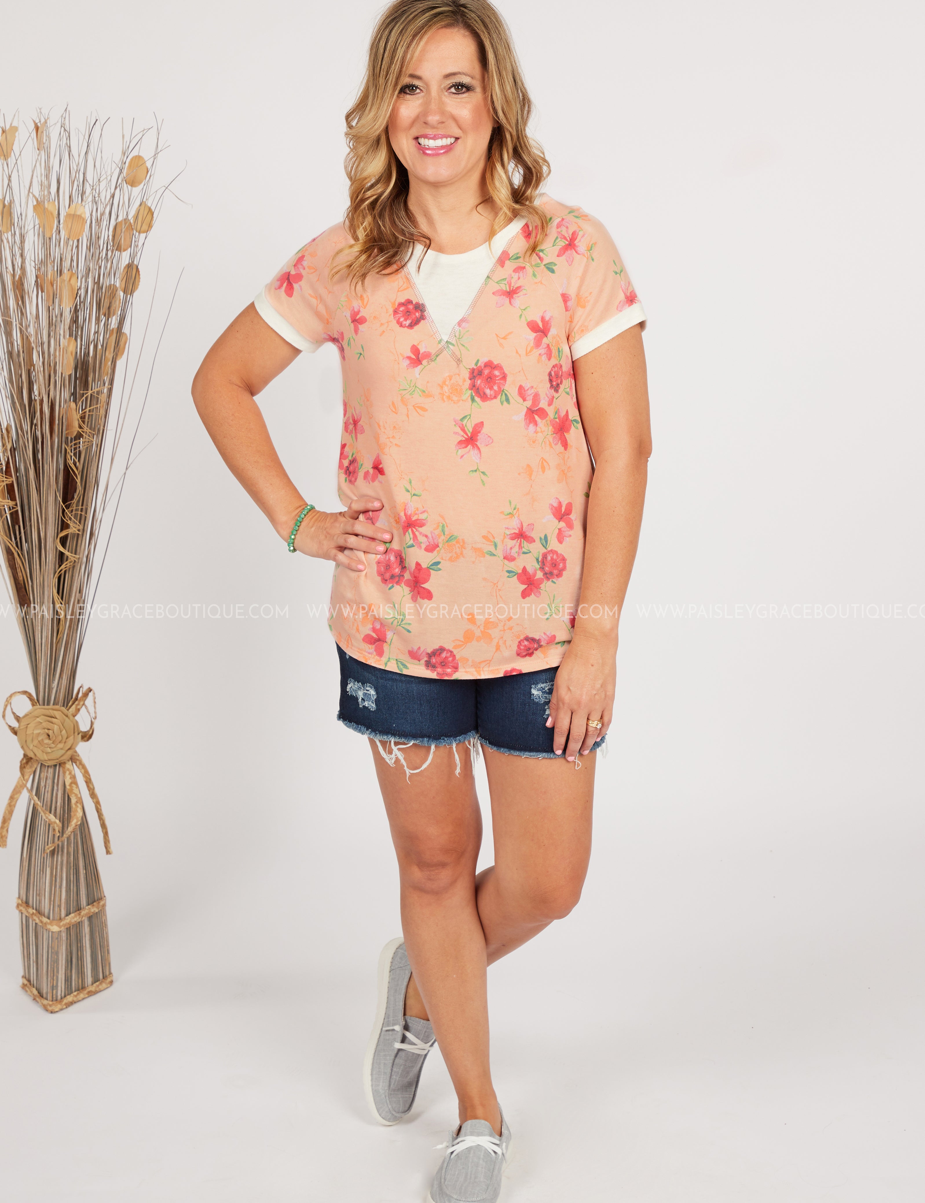 All Is Peachy Top - LAST ONES FINAL SALE