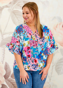 Heidi Top - Periwinkle Mix - FINAL SALE CLEARANCE