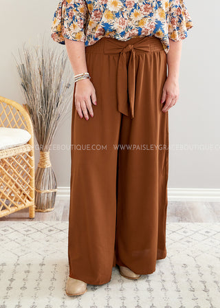 Marjorie Pants - Brown - FINAL SALE