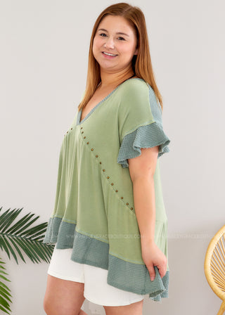 Never Let You Go Tunic - Sage - LAST ONE FINAL SALE