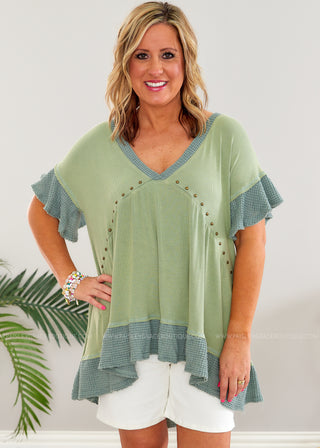 Never Let You Go Tunic - Sage - LAST ONE FINAL SALE