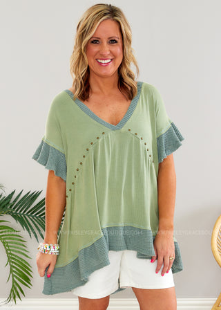 Never Let You Go Tunic - Sage - LAST ONE FINAL SALE