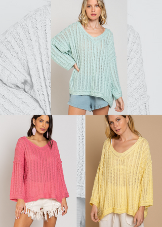 On Cloud Nine Sweater - 3 Colors  - LAST ONE FINAL SALE