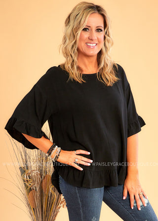 Emma Grace Top - BLACK - FINAL SALE