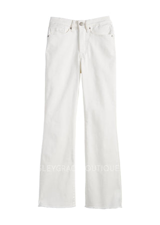 Lottie Flare Capris by MUDPIE- WHITE - LAST ONE FINAL SALE