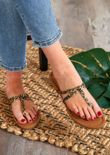 Load image into Gallery viewer, Swimsuit Sandal - GOLD LEOPARD  - FINAL SALE
