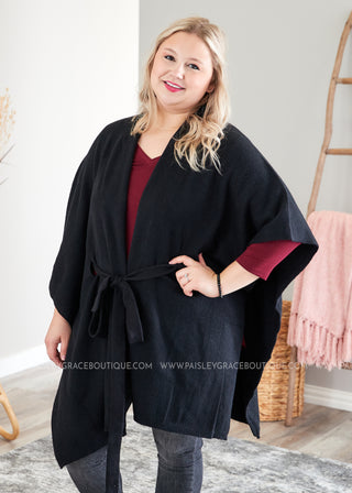 Calista Belted Poncho  - FINAL SALE  -- WS23