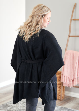 Calista Belted Poncho  - FINAL SALE  -- WS23