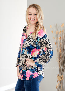 Kenzie Leopard Top  - FINAL SALE CLEARANCE