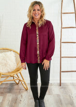 Load image into Gallery viewer, Satin Grace Top - Wine - FINAL SALE
