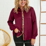 Satin Grace Top - Wine - LAST ONES FINAL SALE