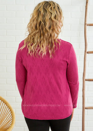 Peak of Perfection Top - Fuchsia - LAST ONE FINAL SALE