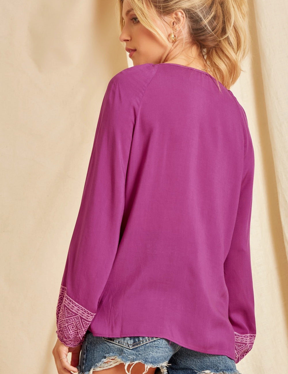 Hold Me Forever Embroidered Top - LAST ONES FINAL SALE