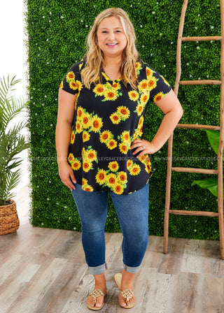 Sweet Ideas Top - BLACK/YELLOW - FINAL SALE