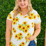 Sweet Ideas Top - IVORY/YELLOW* LAST ONES FINAL SALE *