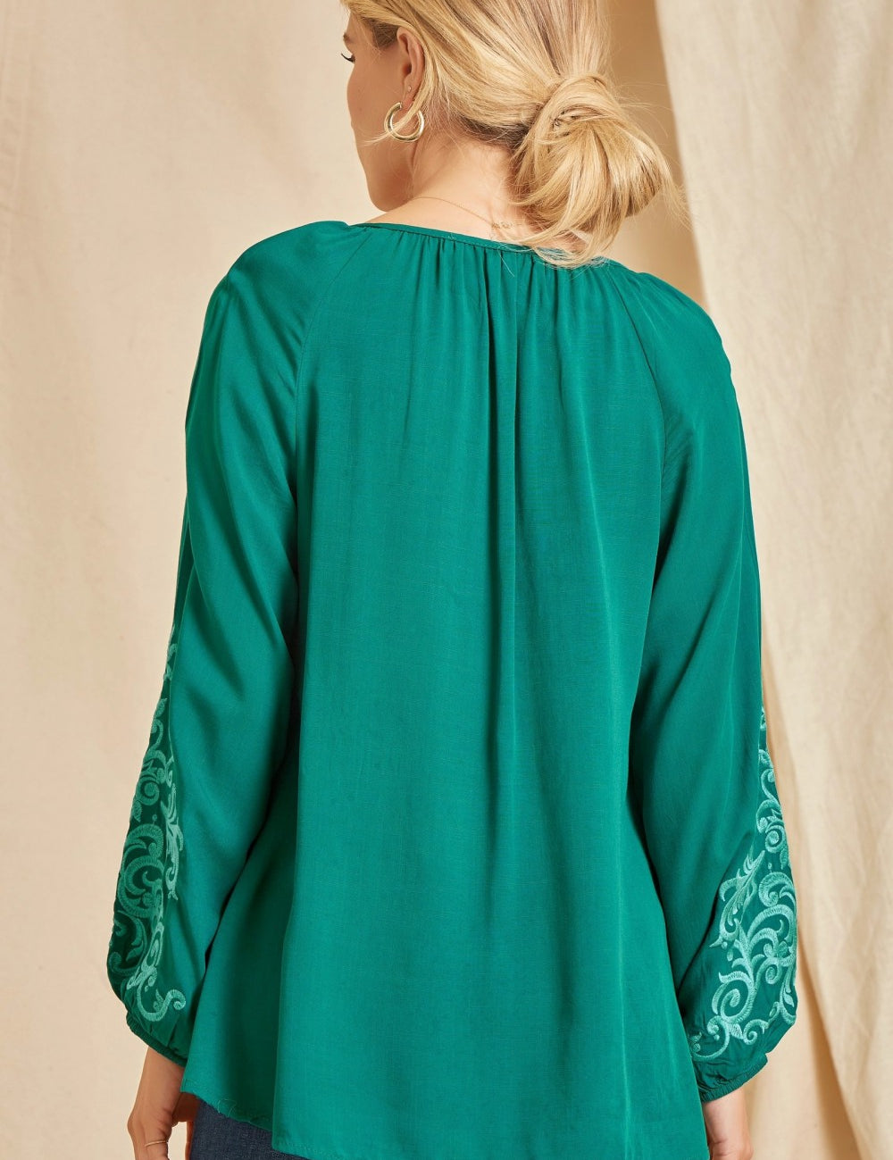 Stop and Remember Embroidered Top - LAST ONES FINAL SALE