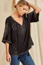 Load image into Gallery viewer, Moonlit Cabana Embroidered Top - FINAL SALE
