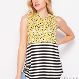 Mustard & Black Hooded Tank - LAST ONES FINAL SALE