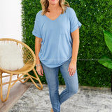 Basic Needs Tee - PERIWINKLE - LAST ONES FINAL SALE