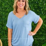 Basic Needs Tee - PERIWINKLE - LAST ONES FINAL SALE