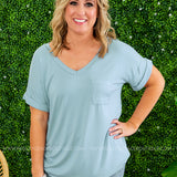 Basic Needs Tee - DUSTY BLUE - LAST ONES FINAL SALE