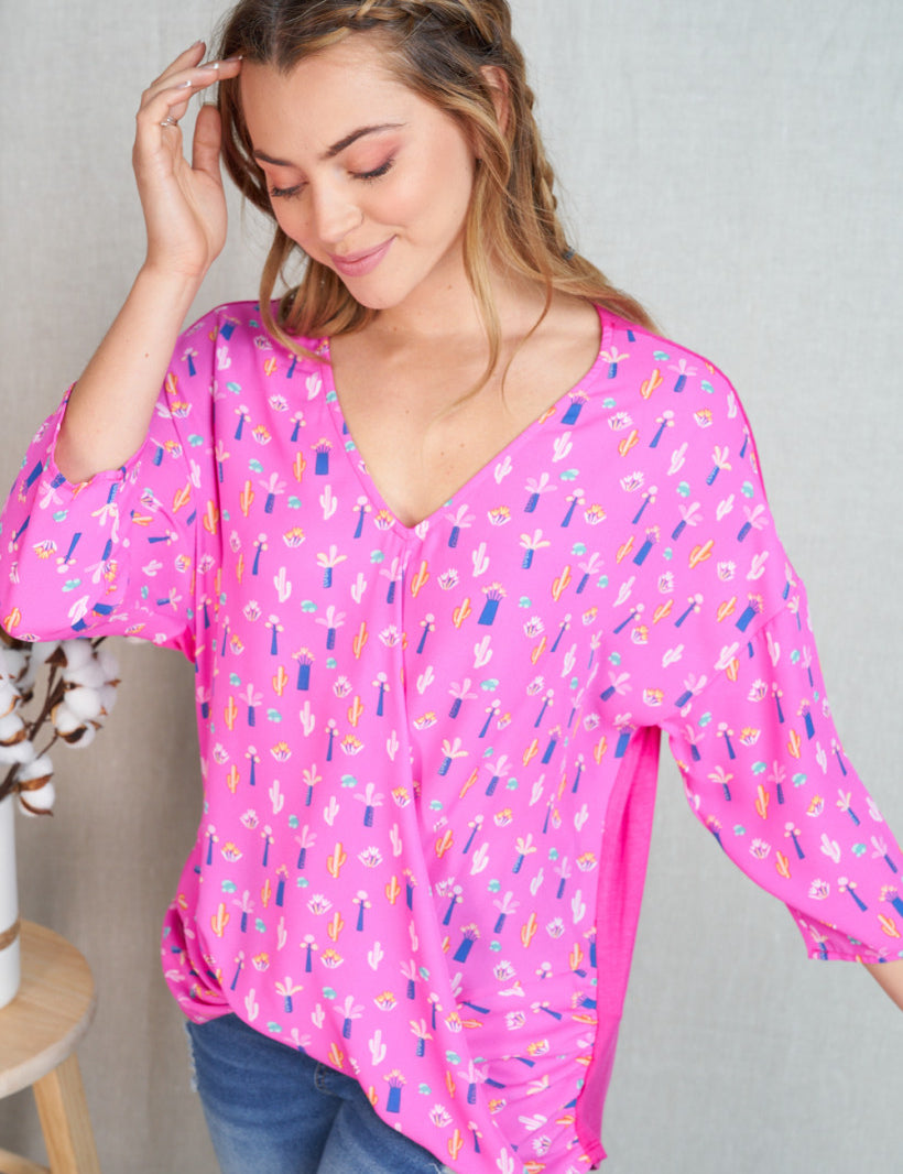 Cacti Top - FUCHSIA* LAST ONES FINAL SALE *