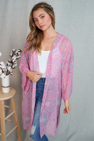 Sheer Aztec Cardigan- 2 COLORS - LAST ONES FINAL SALE