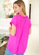 Load image into Gallery viewer, Fuchsia Boat Neck Top - FINAL SALE
