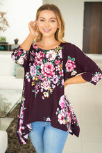 Load image into Gallery viewer, Floral Knit Top 3/4 Sleeve - FINAL SALE CLEARANCE

