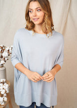 Load image into Gallery viewer, Solid Blue Grey Knit Top  - FINAL SALE
