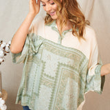 Short Sleeve Paisley Top - 2 Colors - LAST ONES FINAL SALE