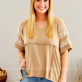 Sweeter Days Top - Taupe - LAST ONES FINAL SALE