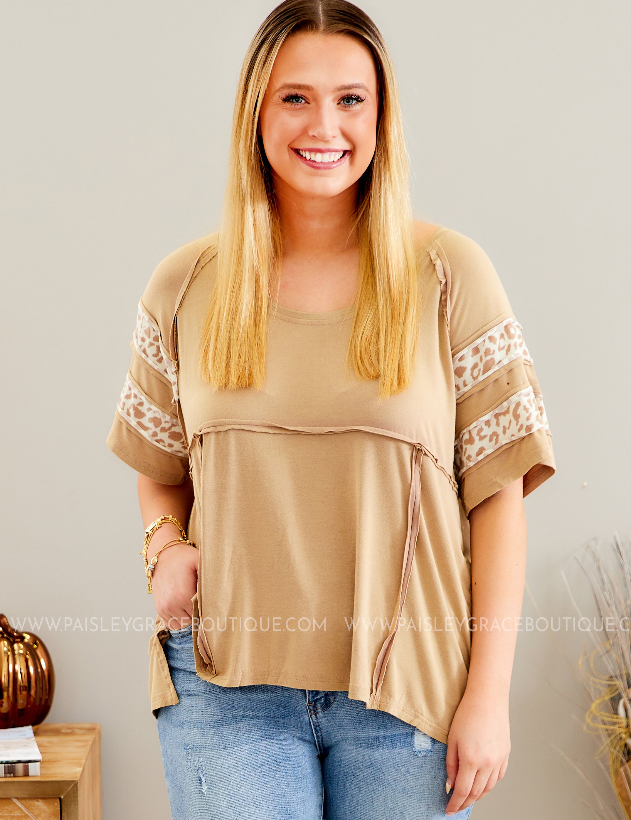 Sweeter Days Top - Taupe - LAST ONES FINAL SALE