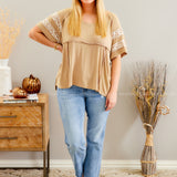 Sweeter Days Top - Taupe - LAST ONES FINAL SALE