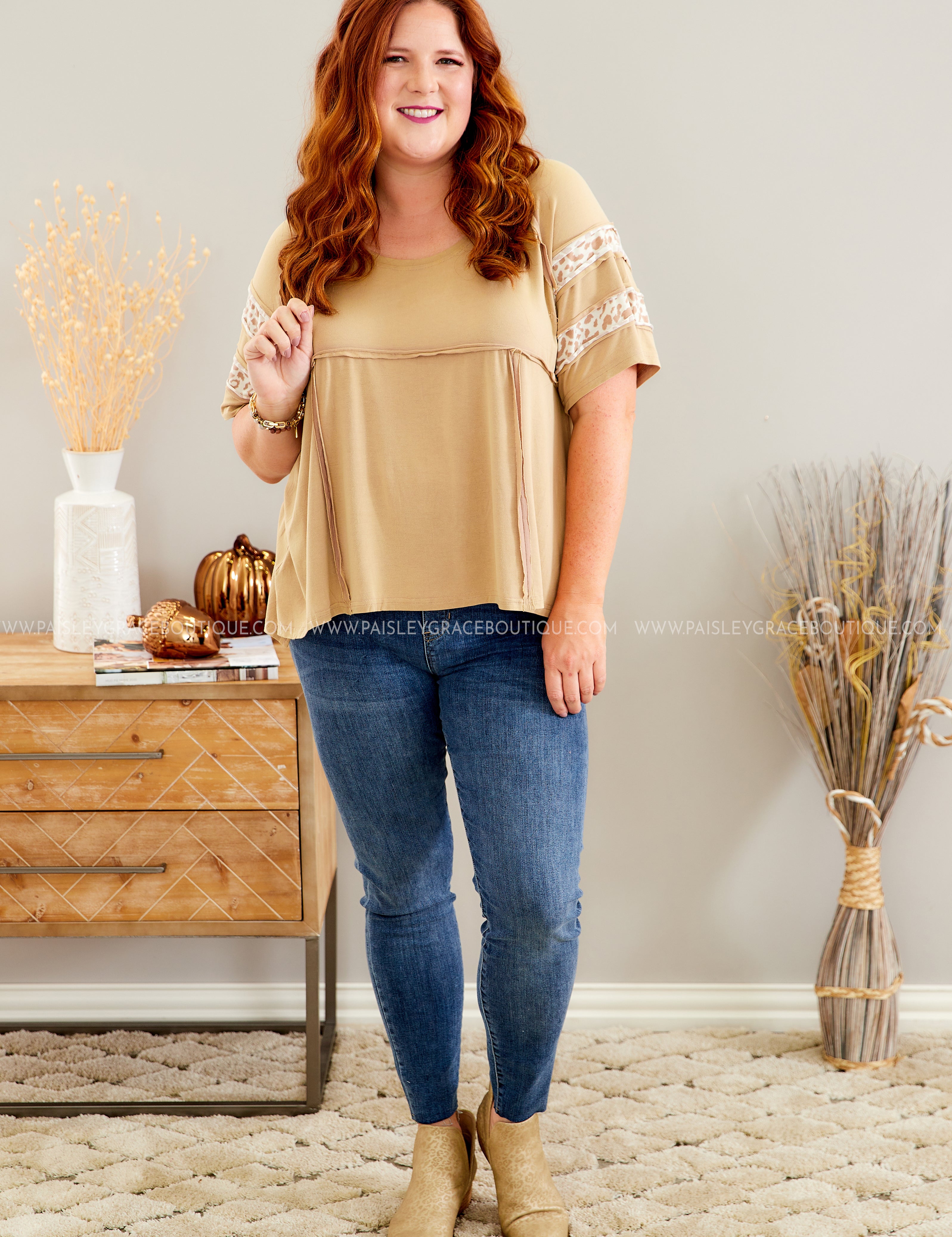 Sweeter Days Top - Taupe - LAST ONES FINAL SALE