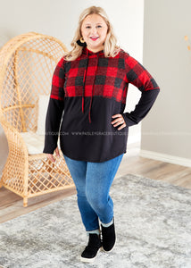 Cabin Vibes Hoodie- RED  - FINAL SALE CLEARANCE