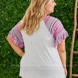 Heavenly Flow Top - FUCHSIA/GREY* LAST ONES FINAL SALE *