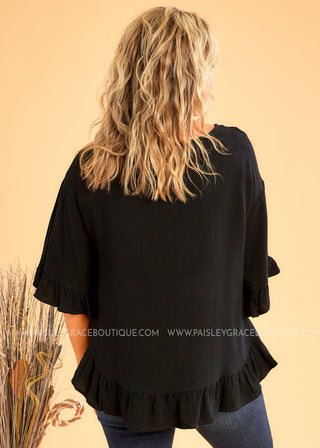 Emma Grace Top - BLACK - FINAL SALE